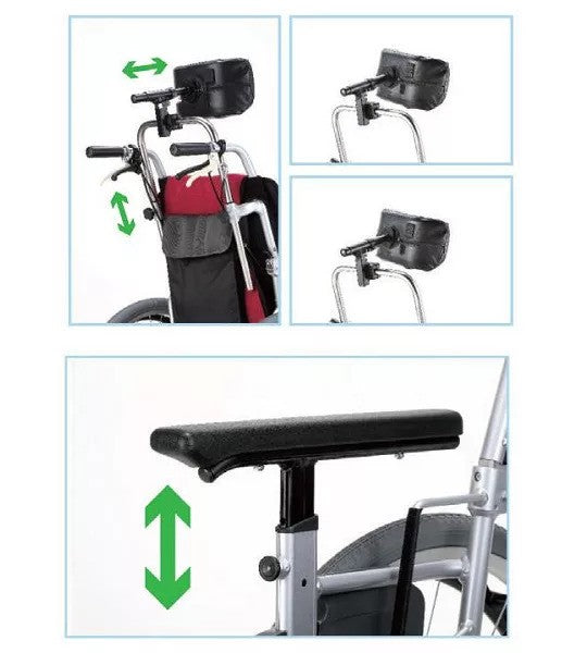 高背輪椅 Nissin NAH-F5 / NA-F7 「座王」 (超級舒適, 日本專利, 可摺可傾) | 好好醫療用品