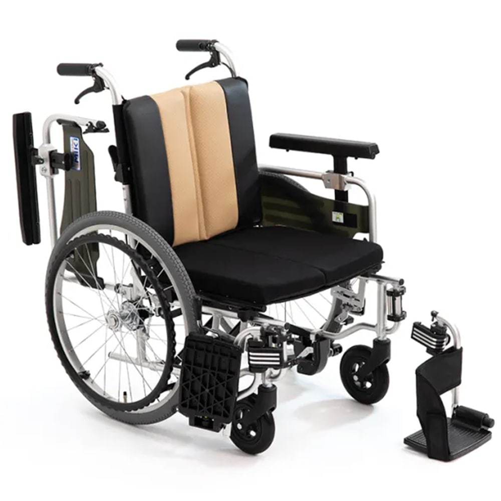 日本 MIKI MBY 專利自動剎車輪椅 (大輪,低座面,可反扶手及腳踏) | 好好醫療用品