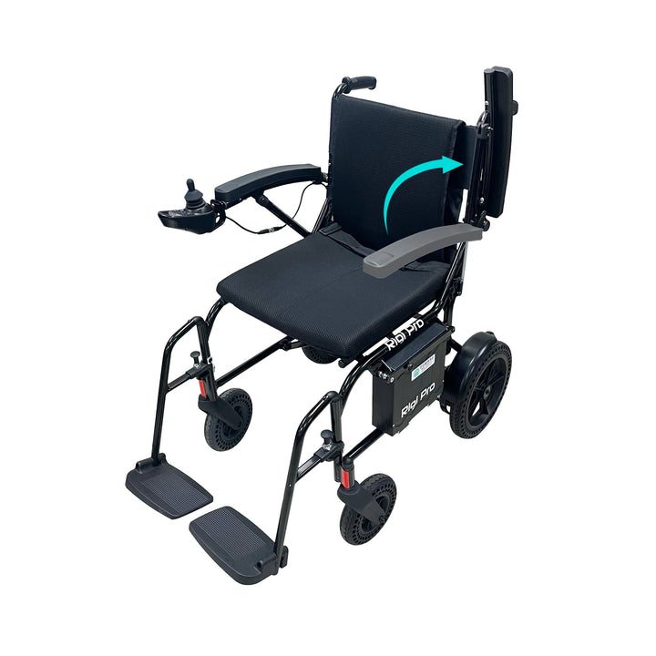 Rigi 輕便可摺式電動輪椅 (淨重15.2kg、200W/250w無刷摩打、可上飛機、藍牙後控、12吋實心胎) | 好好醫療用品