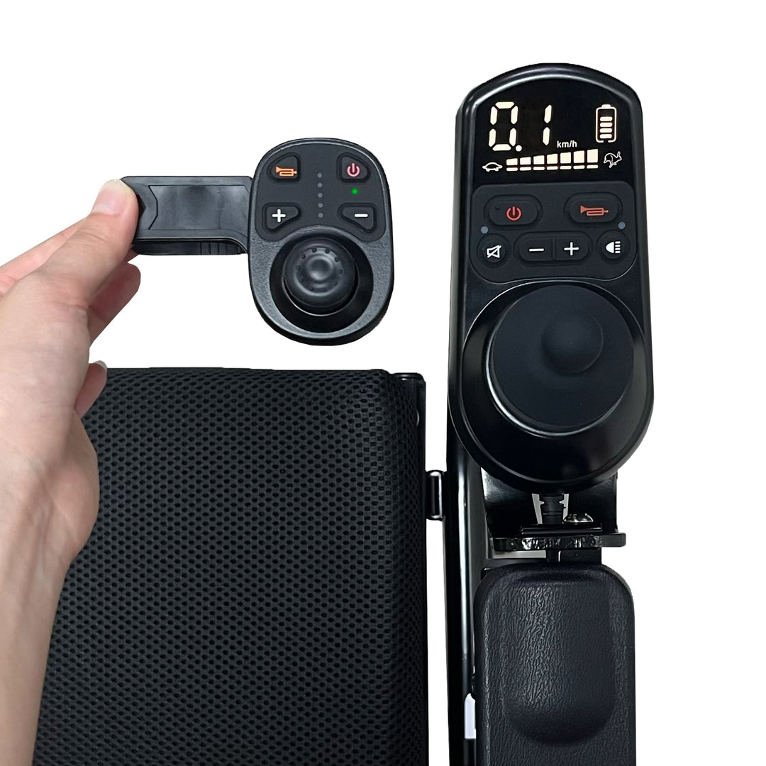 Rigi 輕便可摺式電動輪椅 (淨重15.2kg、200W/250w無刷摩打、可上飛機、藍牙後控、12吋實心胎) | 好好醫療用品