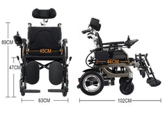 Ocean Life 可傾仰鋰電池電動輪椅（附頭枕、液壓式骨科腳撐）