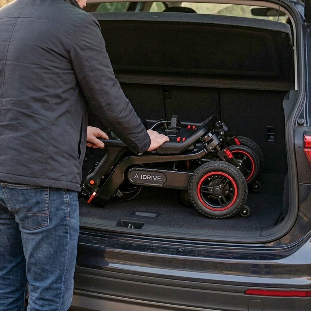 Ai Drive 電動輪椅 (LiDAR雷達自動避障、只15.9kg、超輕碳纖維支架、後視鏡頭及自動防反) | 好好醫療用品