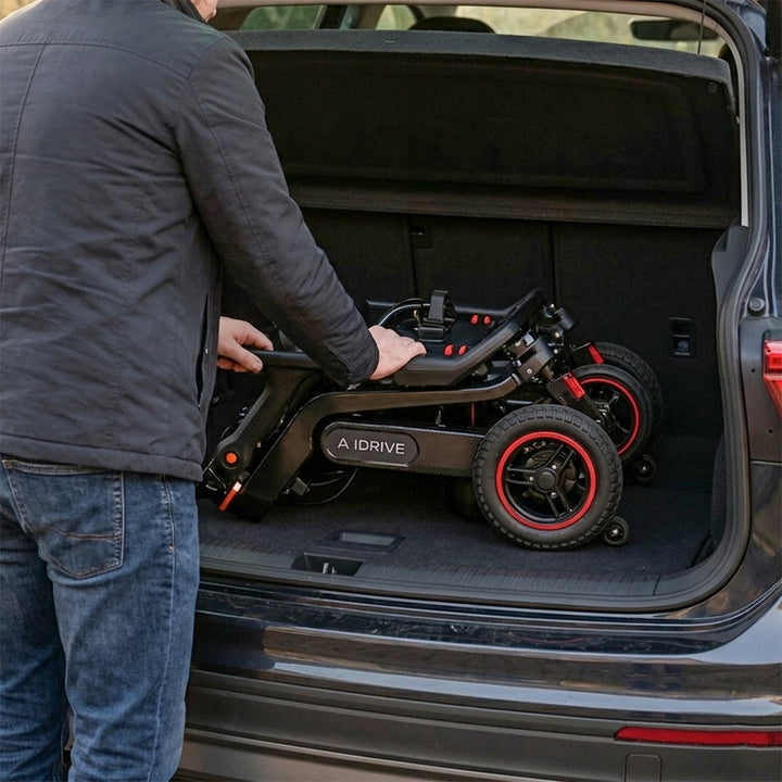 Ai Drive 電動輪椅 (LiDAR雷達自動避障、只15.9kg、超輕碳纖維支架、後視鏡頭及自動防反) | 好好醫療用品