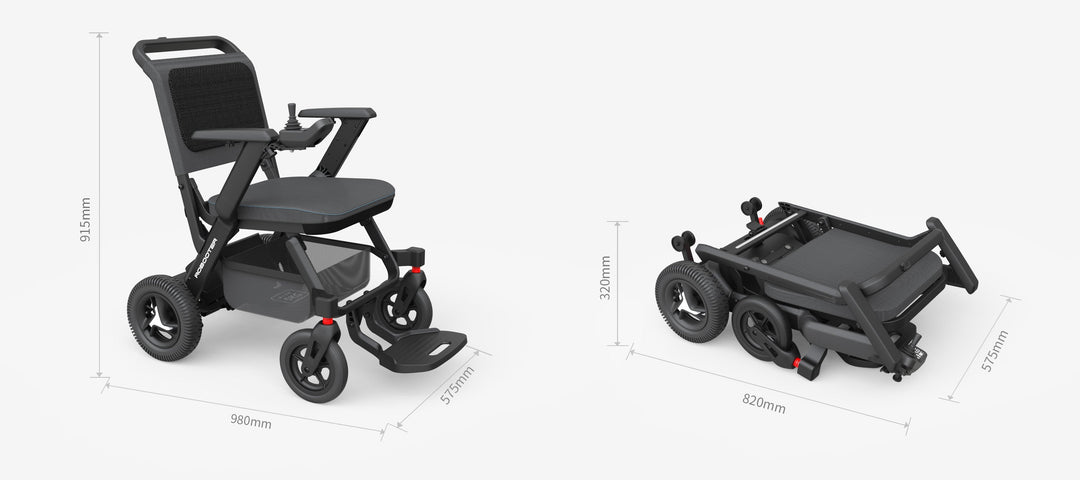 Robooter C40 智能電動輪椅 (鎂鋁合金支架, AI輔助駕駛, 三合一功能, 淨重19kg) | 好好醫療用品