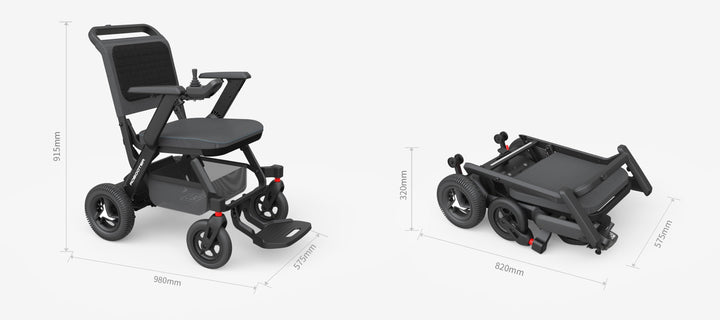 Robooter C40 智能電動輪椅 (鎂鋁合金支架, AI輔助駕駛, 三合一功能, 淨重19kg) | 好好醫療用品