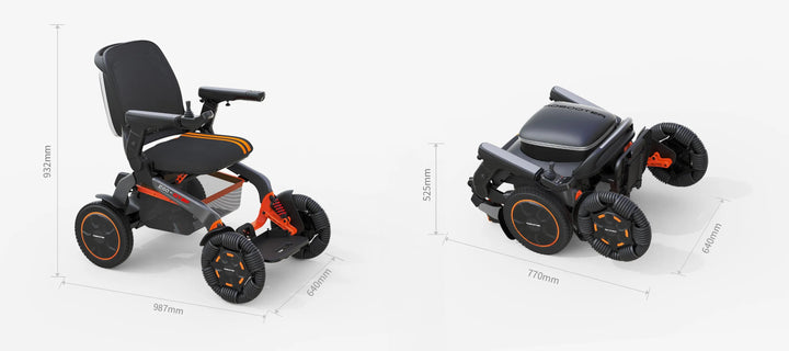 Robooter E60GT Pro 電動輪椅（12吋全向輪、升級雙250W馬達、最高10km/h、手機控制、可調靠背及扶手） | 好好醫療用品