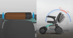 Robooter E60 Pro A 智能電動輪椅（12"萬向輪、30km續航力、手機控制、可調節靠背角度、扶手寬度） | 好好醫療用品