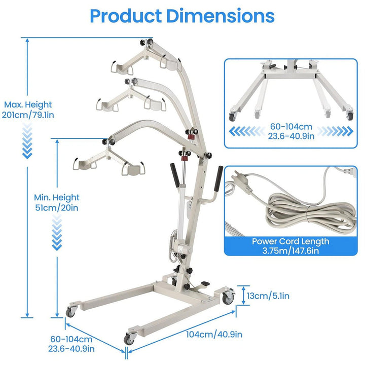 EZ Life B02A 電動移位機 (Swivel Patient Lift Hoist) | 好好醫療用品