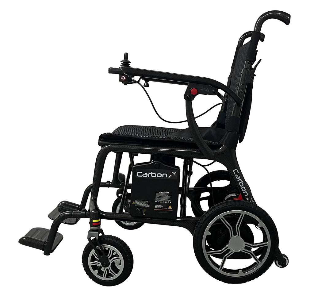 Carbon X 超輕便電動輪椅 (全碳纖支架，淨重10kg，6.5寸實心厚車輪) | 好好醫療用品