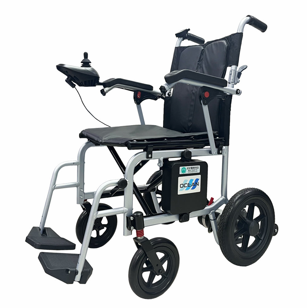 Ocean GX180 輕便功能型電動輪椅 (16.5kg，可摺疊，前差避震，可上飛機，雙重剎車) | 好好醫療用品