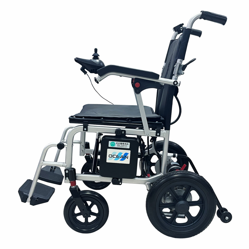 Ocean GX180 輕便功能型電動輪椅 (16.5kg，可摺疊，前差避震，可上飛機，雙重剎車) | 好好醫療用品