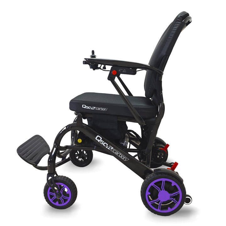 美國 Sunrise QUICKIE Q50R Carbon 全碳纖維輕巧電動輪椅 (14.5kg，250W 無刷摩打，PG 控制器，運動型支架) | 好好醫療用品