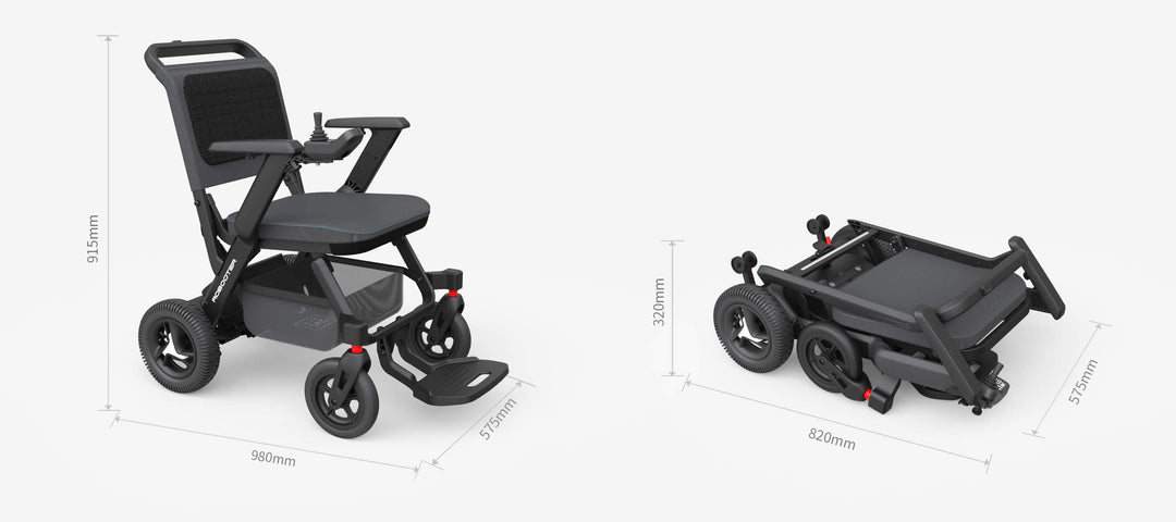 Robooter C40 智能電動輪椅 (鎂鋁合金支架, 三合一功能, Ai 減速, 淨重19kg) | 好好醫療用品