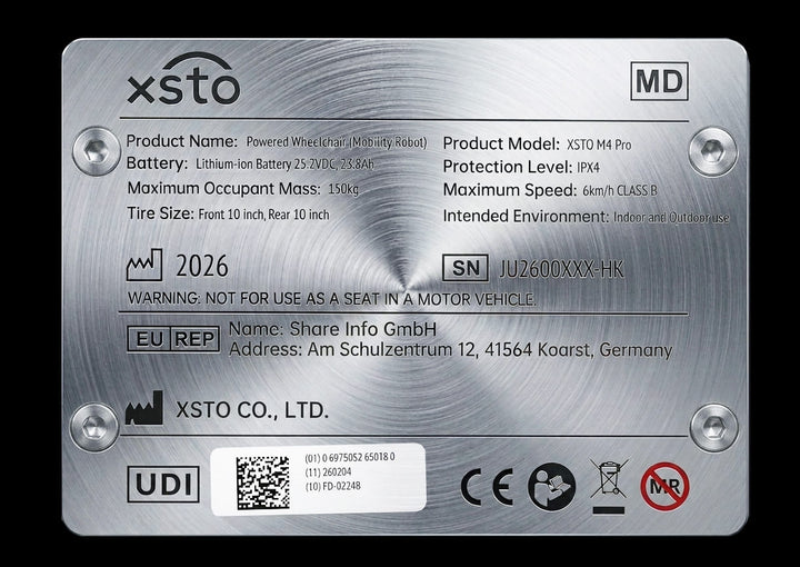 XSTO M4 Pro 旗艦款智能電動輪椅 (進階自動平衡、全向移動、可過壆、 電動升降、Tilt 及 Recline) | 好好醫療用品