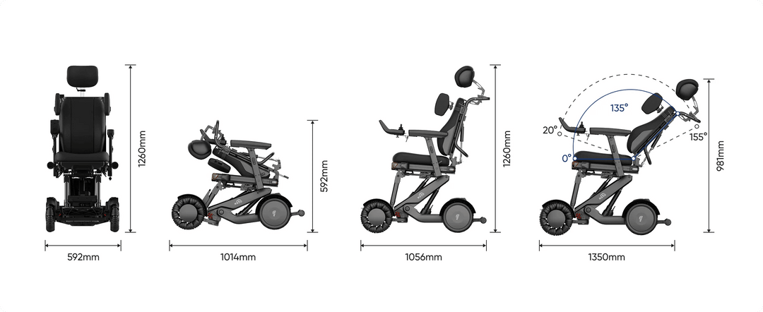 XSTO M4 Pro 旗艦款智能電動輪椅 (進階自動平衡、全向移動、 電動升降、Tilt 及 Recline) | 好好醫療用品