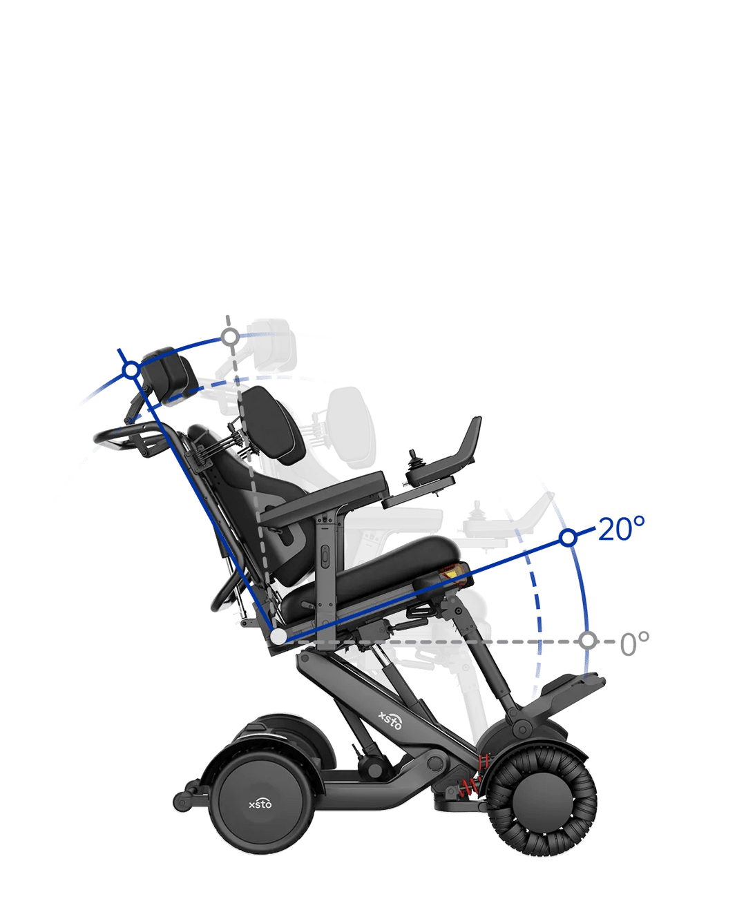 XSTO M4 Pro 旗艦款智能電動輪椅 (進階自動平衡、全向移動、 電動升降、Tilt 及 Recline) | 好好醫療用品