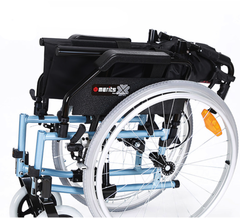 Merits L125 Freego 肥人特別版輪椅 (14.5kg, 承重130kg, 厚坐墊, 可調高度及可掀扶手, 24寸實心大輪)