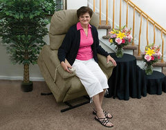 美國 Pride®  電動升降躺椅 Lift Chair LC-101 (T-型底架、3位式傾躺、豪華面料)